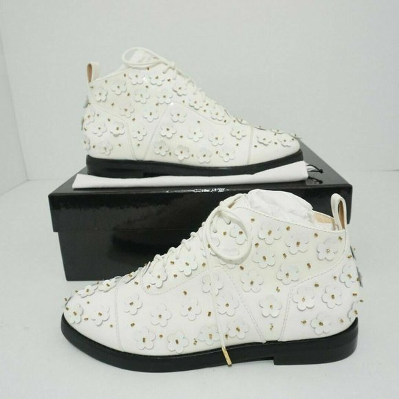 Isa Tapia Winston Floral Combat Ankle Boot Lace up - Picture 6 of 12